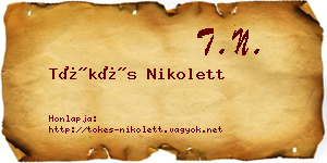 Tőkés Nikolett névjegykártya